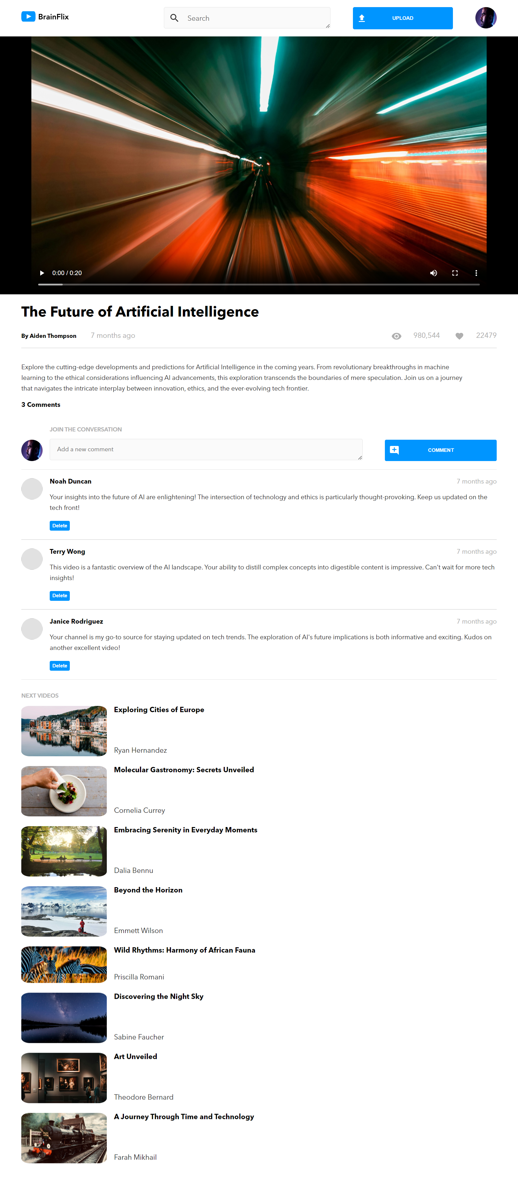 Brainflix website